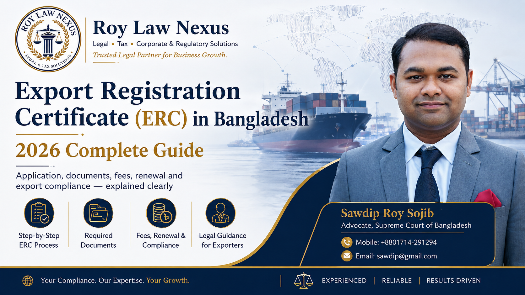 Export Registration Certificate in Bangladesh 2026 guide by Advocate Sawdip Roy Sajib